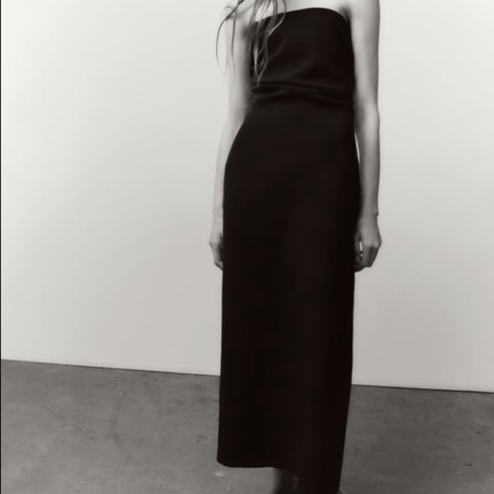 Black Zara midi dress